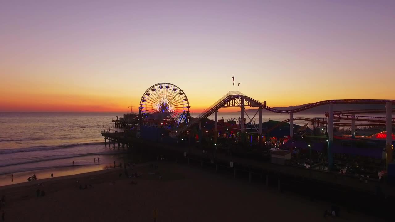 Stock Video Drone Flying Over A Ferris Wheel Live Wallpaper For PC