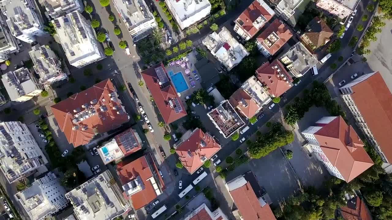 Stock Video Drone Flying Over A Beautiful City Live Wallpaper For PC