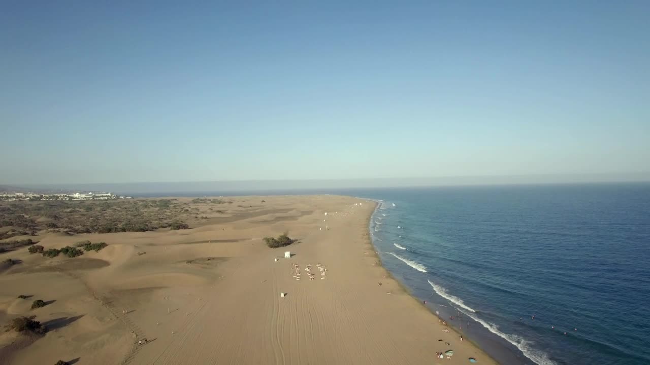 Stock Video Drone Flying Along The Coastline Of Gran Canaria Live Wallpaper For PC