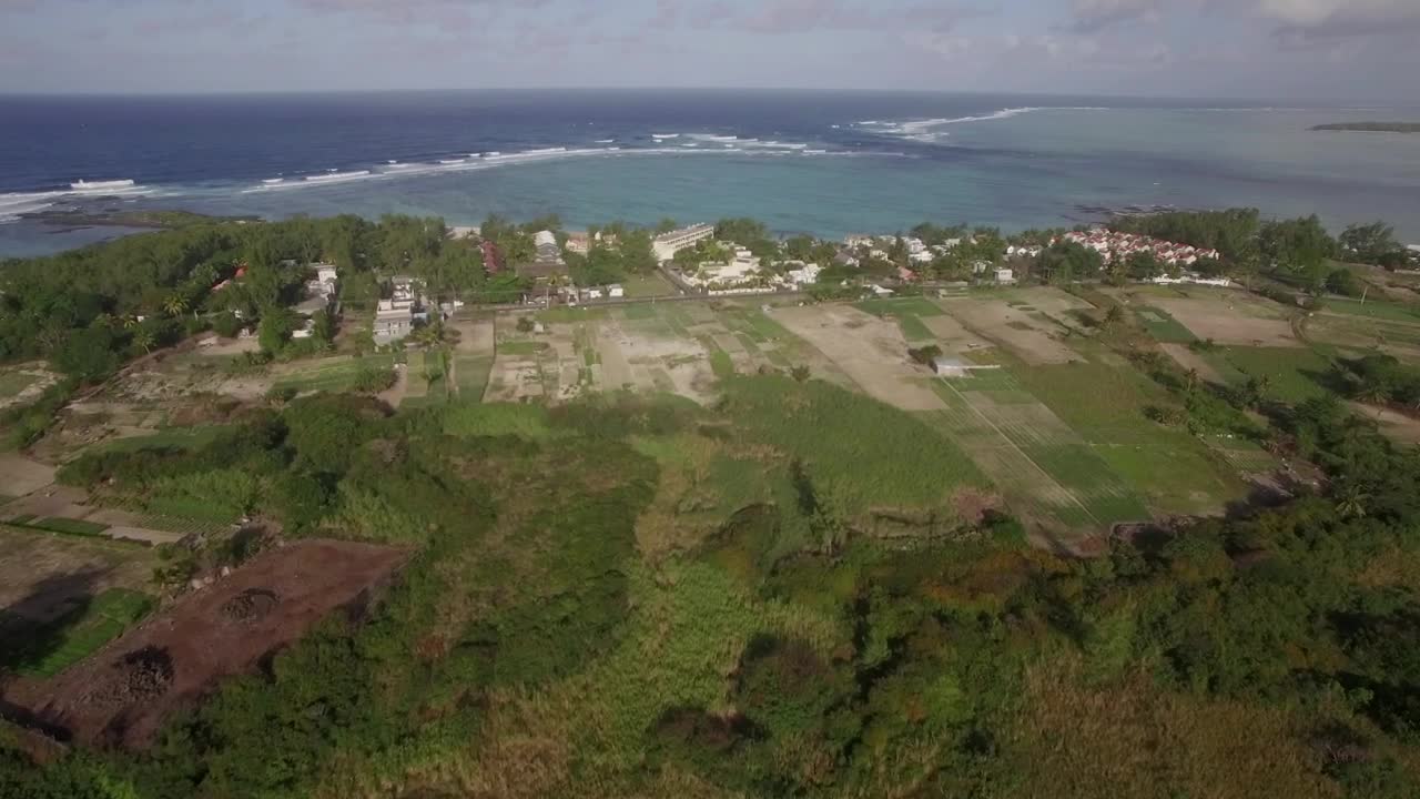 Stock Video Drone Flying Above Coastal Farms Live Wallpaper For PC