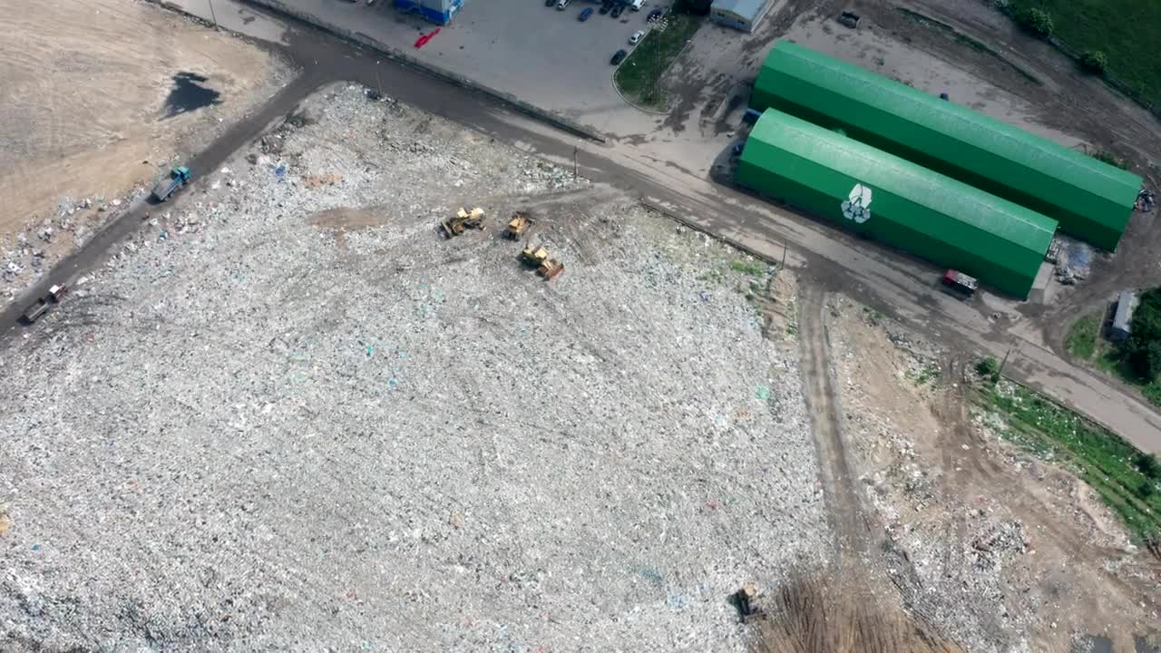 Stock Video Drone Flying Above A City Landfill Site Live Wallpaper For PC