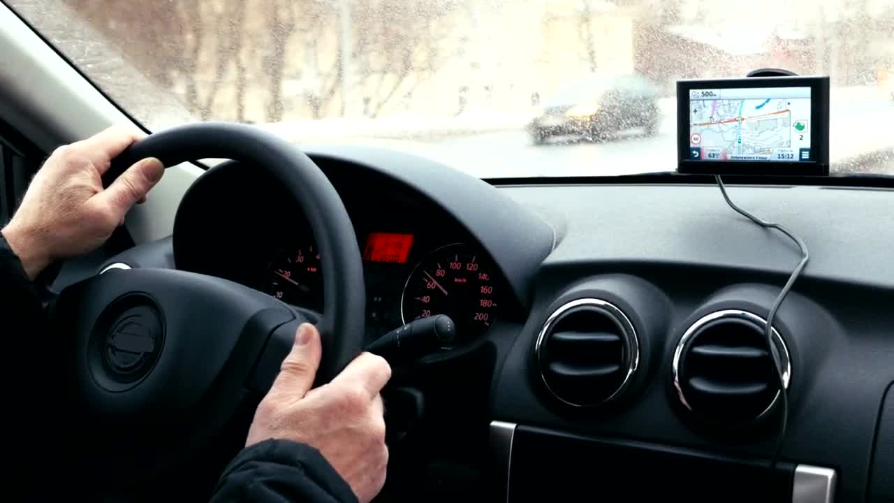 Stock Video Driving With A Gps Attached To The Window Live Wallpaper For PC