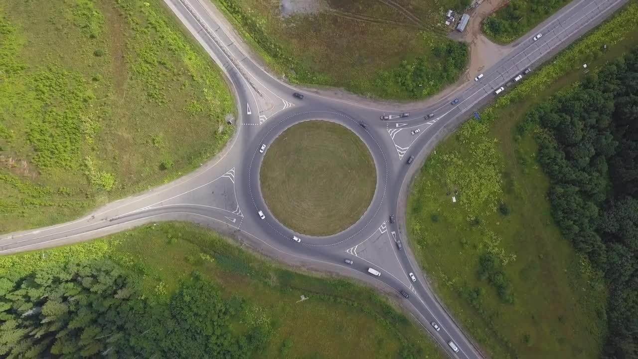 Stock Video Driving Towards A Roundabout Live Wallpaper For PC