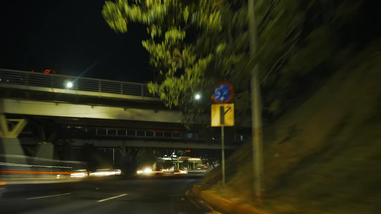 Stock Video Driving Down An Avenue At Night Live Wallpaper For PC