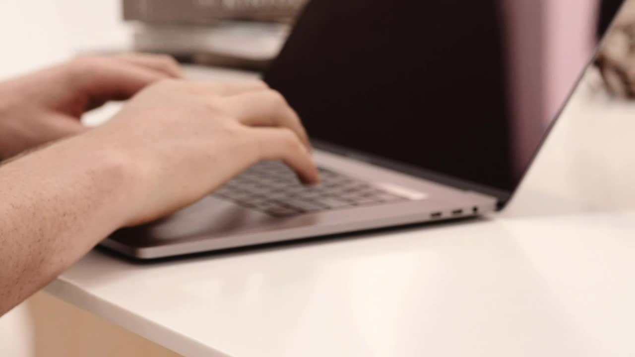 Stock Video Drinking Coffee And Working On A Laptop Live Wallpaper For PC