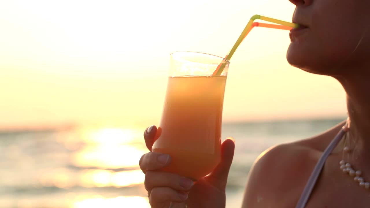 Stock Video Drinking An Orange Cocktail Live Wallpaper For PC