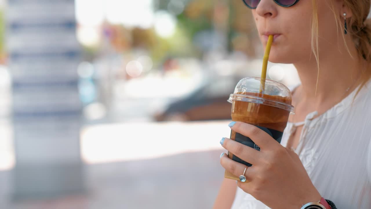 Stock Video Drinking A Cold Coffee Live Wallpaper For PC