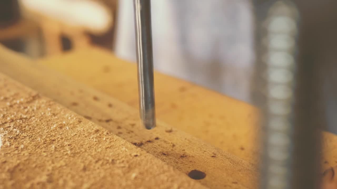 Stock Video Drilling Holes Into Wood Live Wallpaper For PC