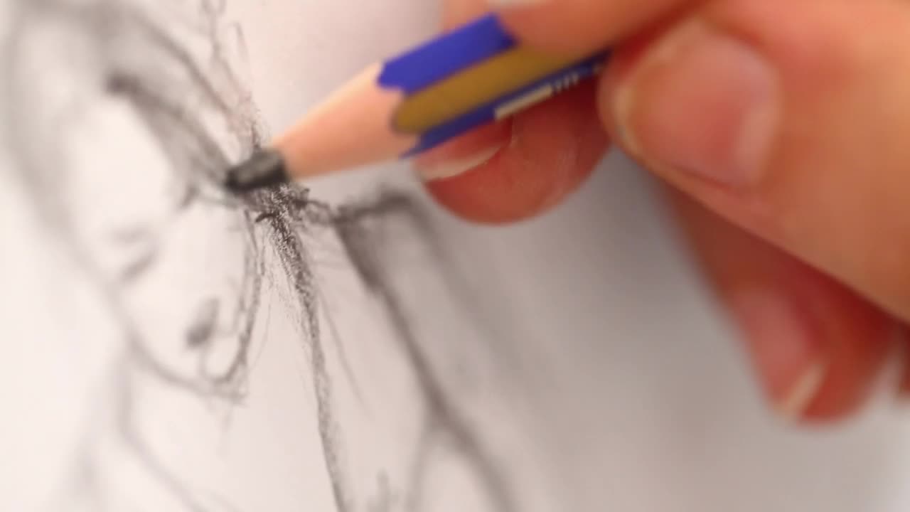 Stock Video Drawing A Woman On A Canvas Live Wallpaper For PC