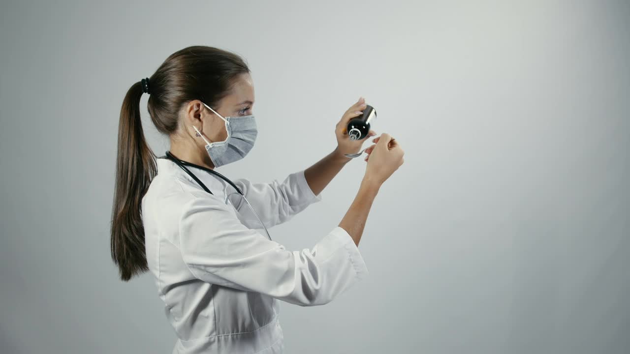 Stock Video Dr Dripping Medicine From A Bottle To A Spoon Live Wallpaper For PC