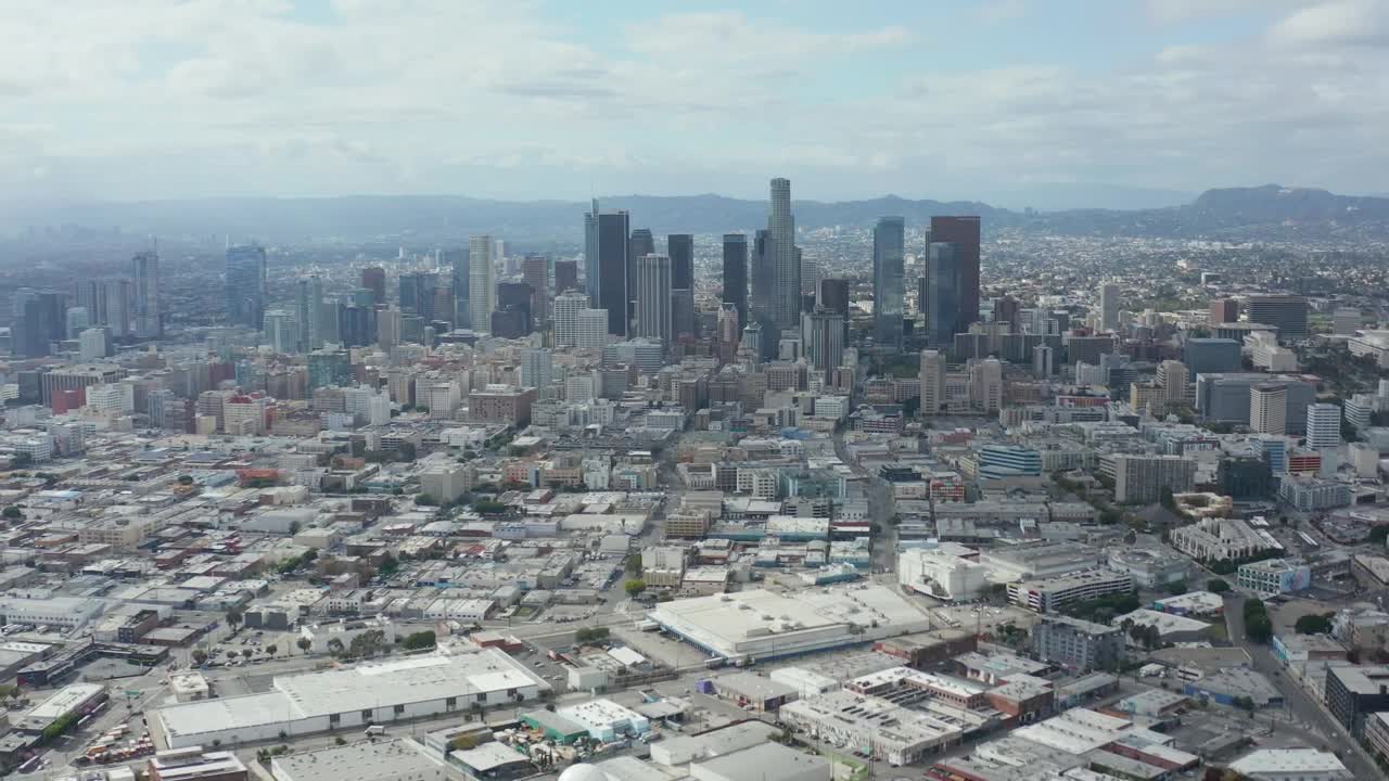 Stock Video Downtown Los Angeles Drone Shot Live Wallpaper For PC