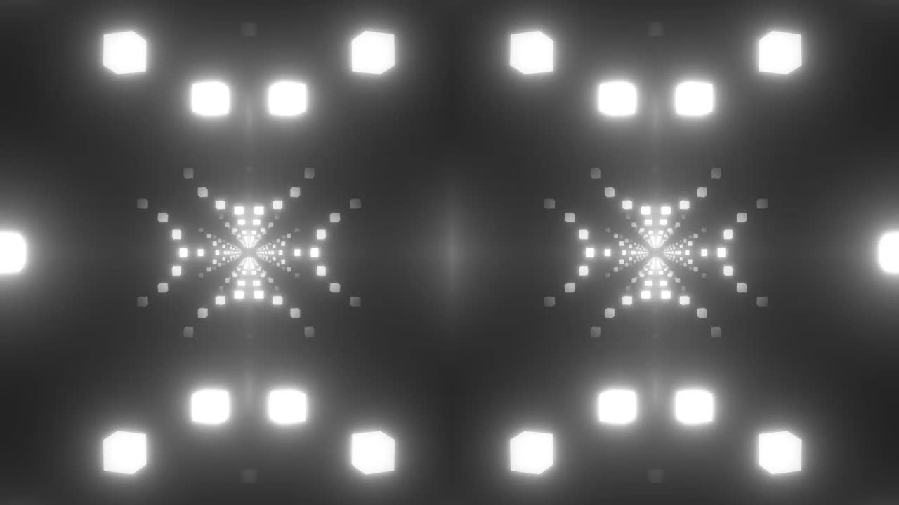 Stock Video Double Passageway Of White Light Cube Circles Live Wallpaper For PC