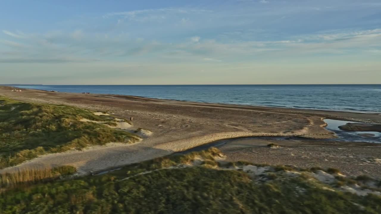 Stock Video Done Flying Over An Empty Beach Live Wallpaper For PC