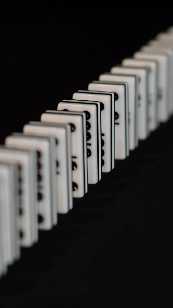 Stock Video Domino Effect On Dark Background Live Wallpaper For PC