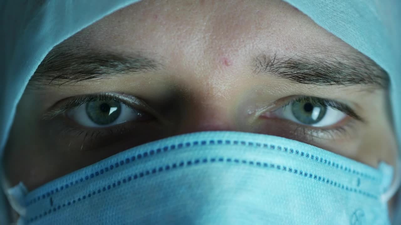 Stock Video Doctor With A Face Mask Closes His Eyes Live Wallpaper For PC