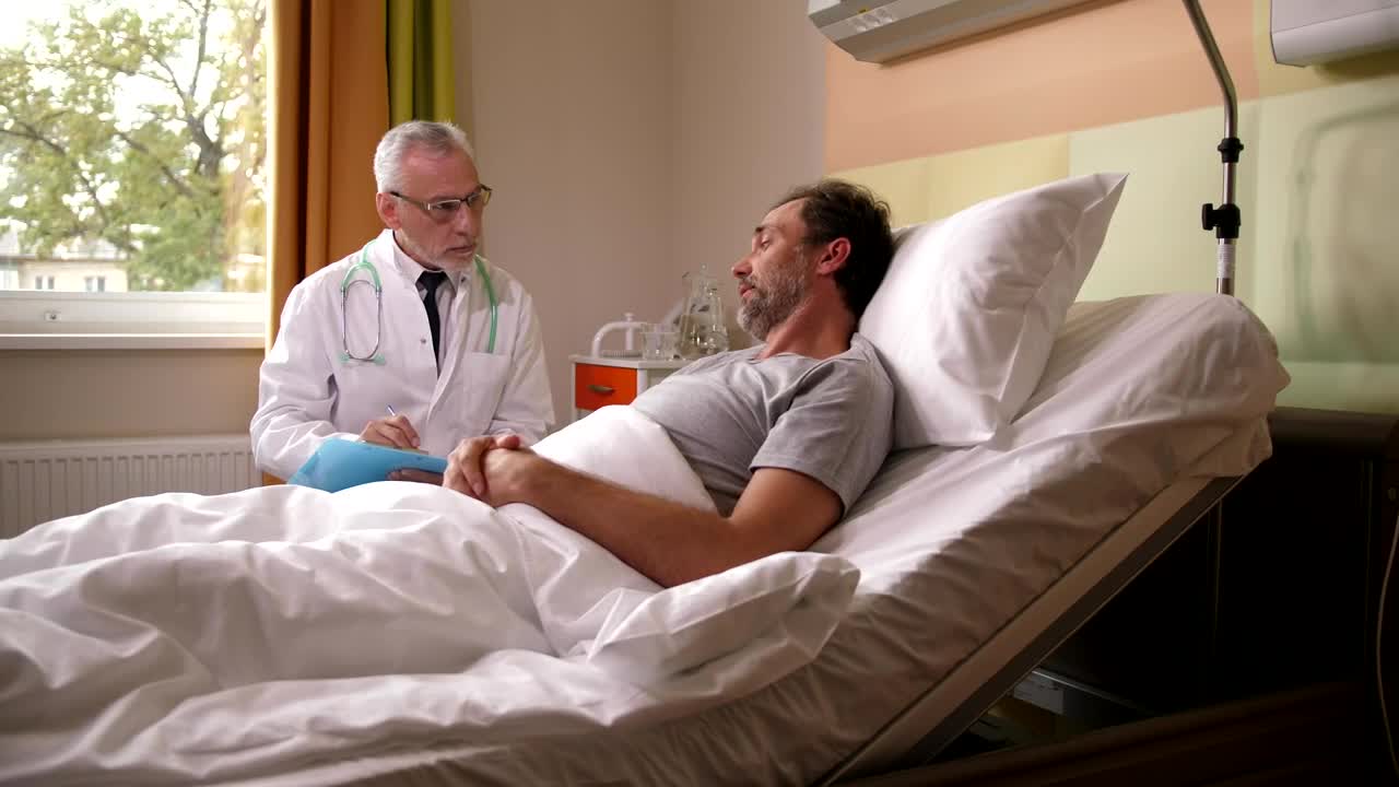 Stock Video Doctor Talking With A Sick Man Live Wallpaper For PC