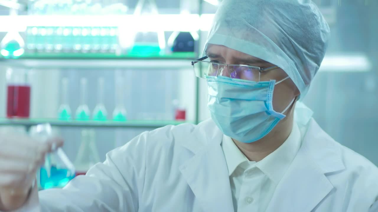 Stock Video Doctor Mixing Liquid In The Lab Live Wallpaper For PC