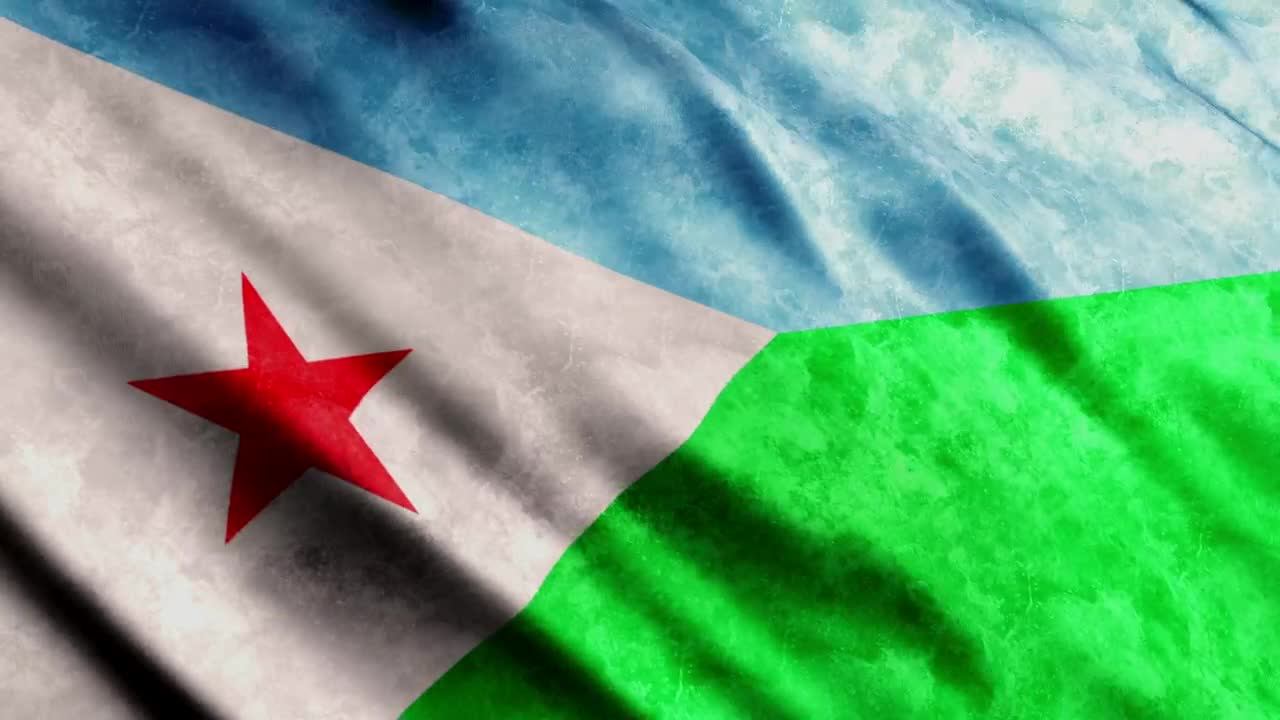 Stock Video Djibouti Flag In Full Screen Live Wallpaper For PC