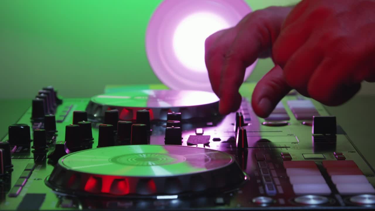 Stock Video Dj Using A Mixer Table Live Wallpaper For PC