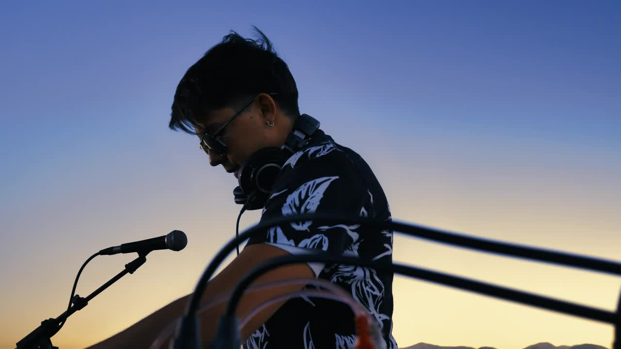 Stock Video Dj Mixing Music Outdoors Live Wallpaper For PC