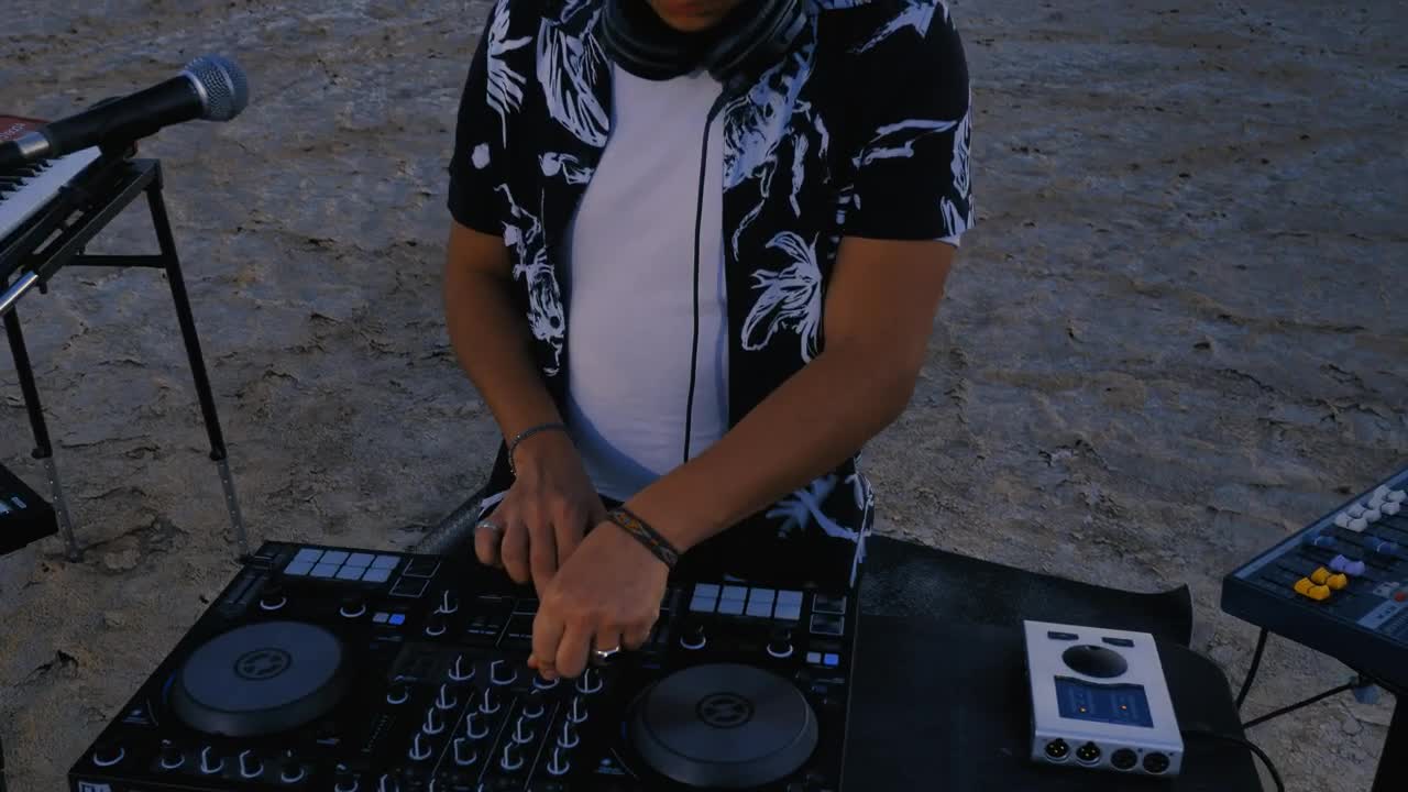 Stock Video Dj Mixing Electronic Music Outdoors Live Wallpaper For PC