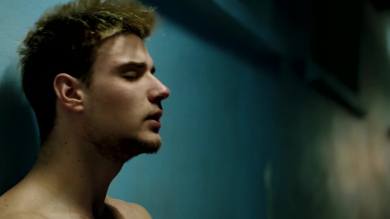 Stock Video Disappointed Athlete In The Locker Room Live Wallpaper For PC