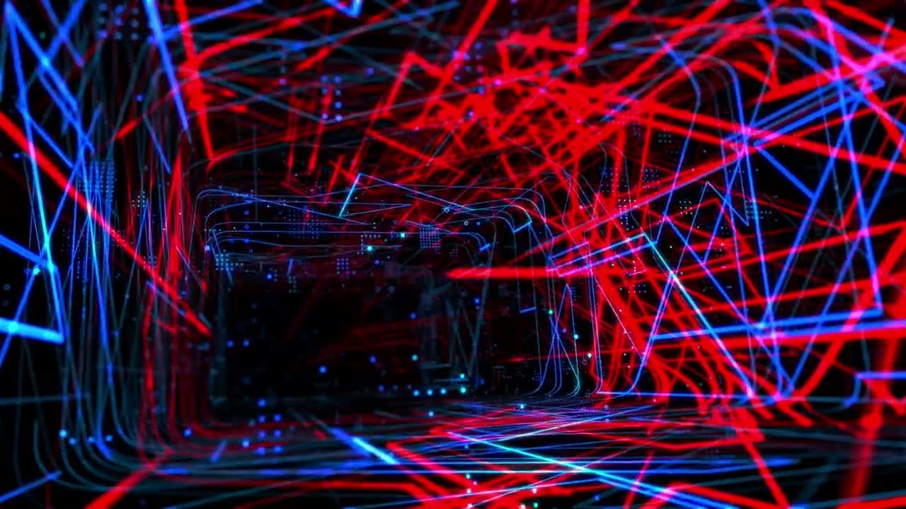 Stock Video Digital Tunnel With Lasers In Space Live Wallpaper For PC