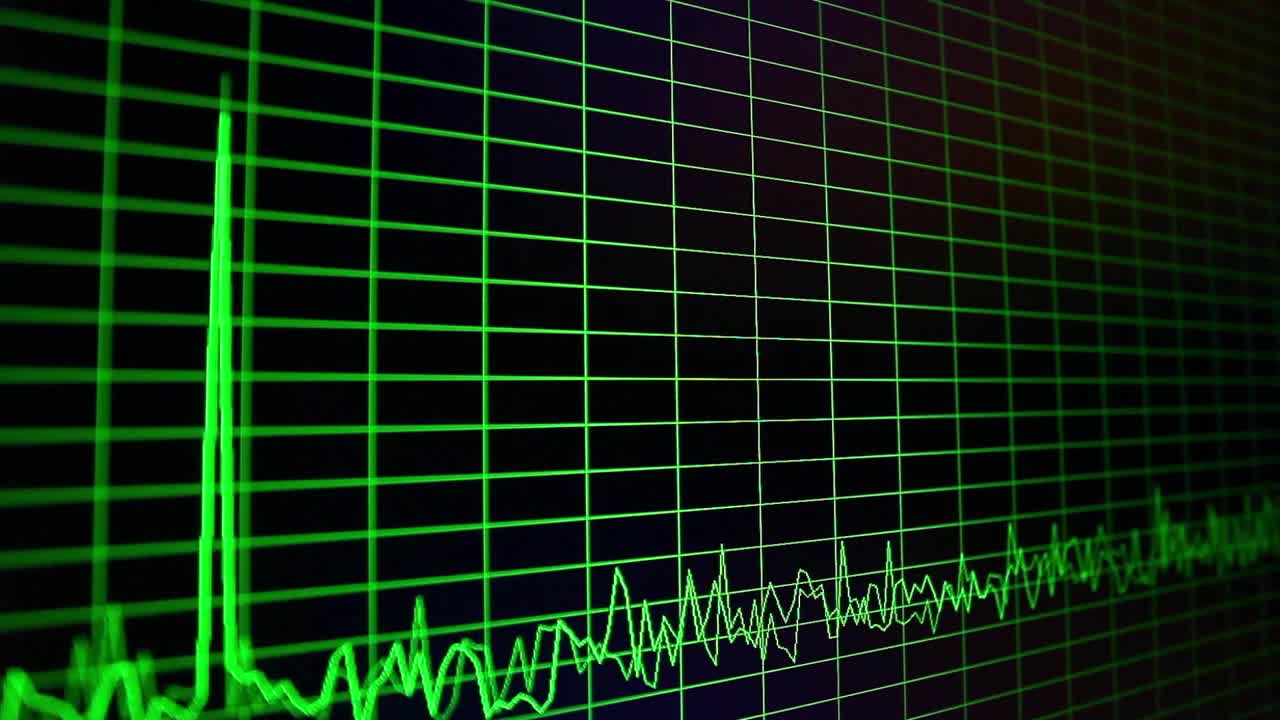 Stock Video Digital Oscillogram On The Screen Live Wallpaper For PC