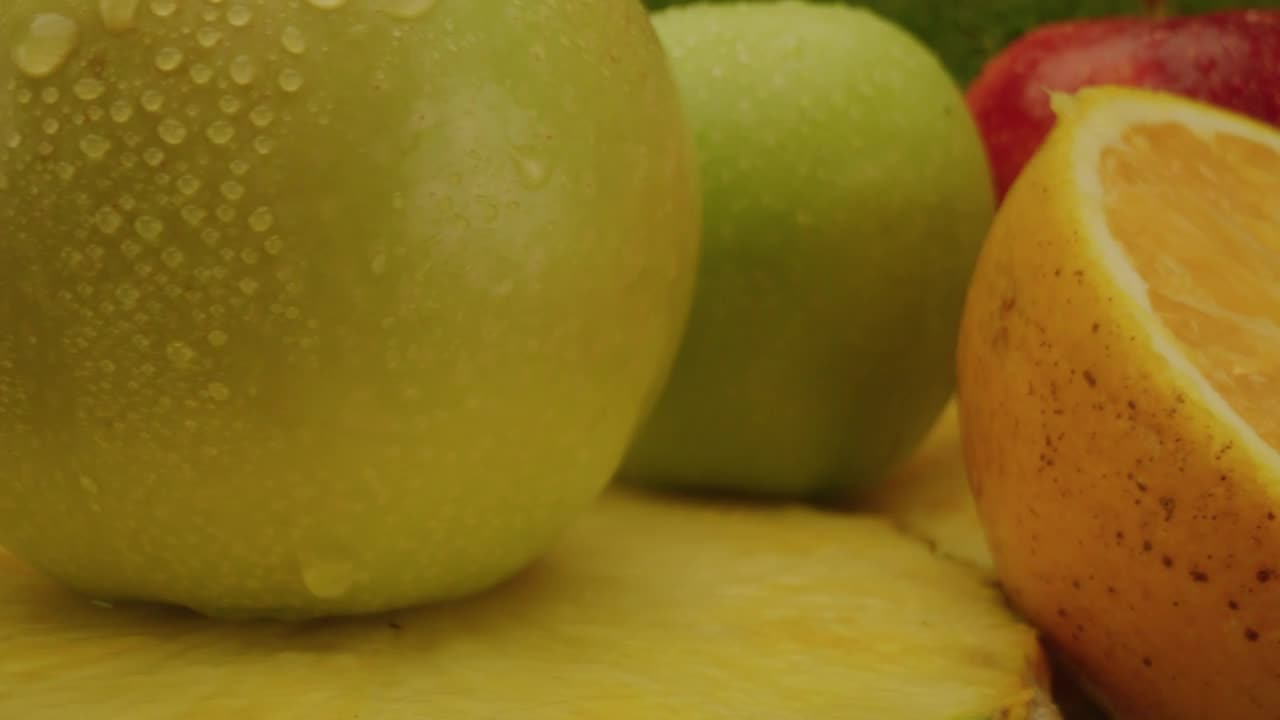 Stock Video Different Types Of Fresh Fruit In Presentation Video Live Wallpaper For PC