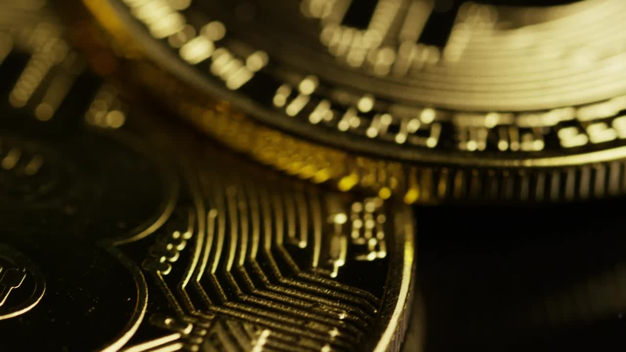 Stock Video Details Of Golden Bitcoin Coins Live Wallpaper For PC