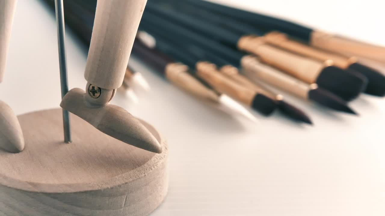 Stock Video Details Of A Mannequin For Drawing Live Wallpaper For PC