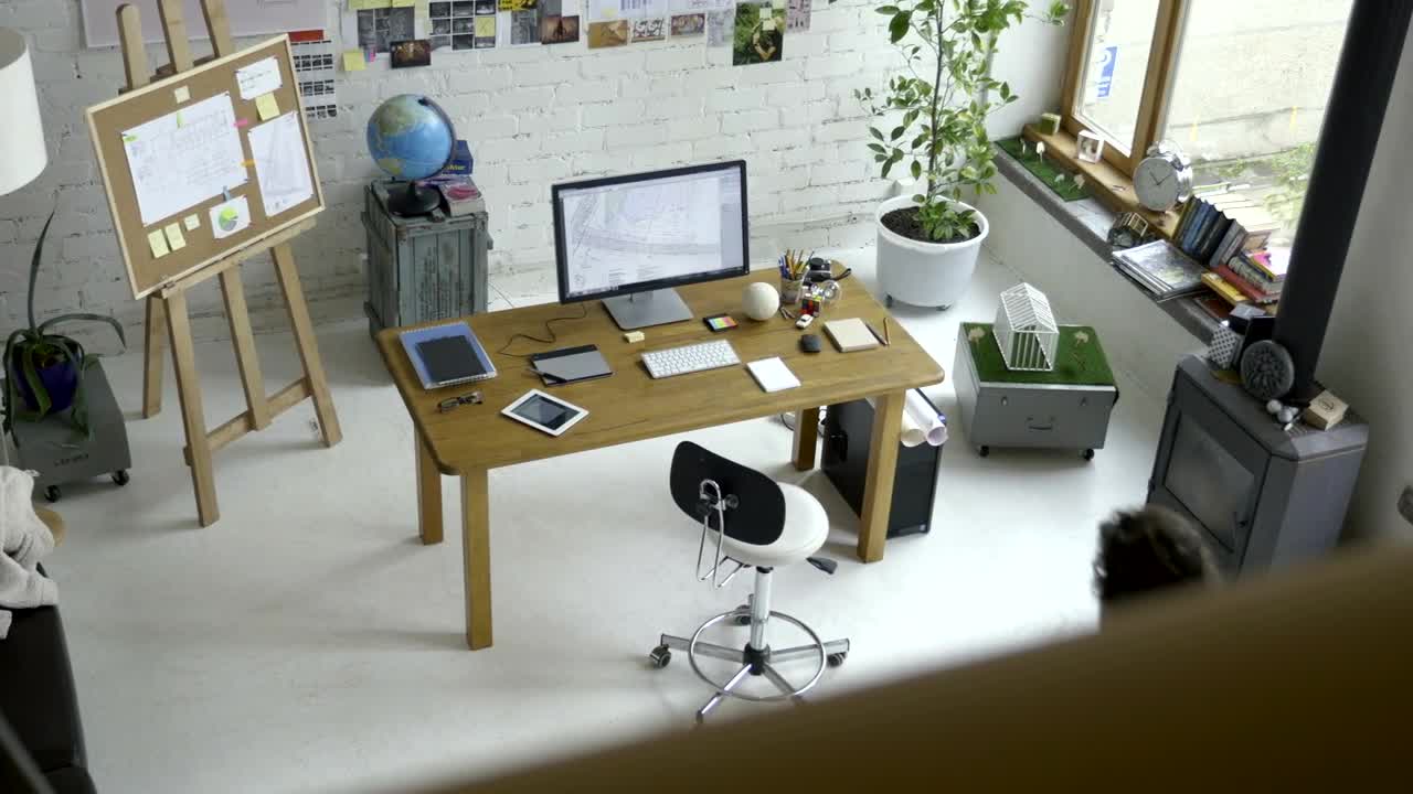 Stock Video Designer Working At Home Live Wallpaper For PC