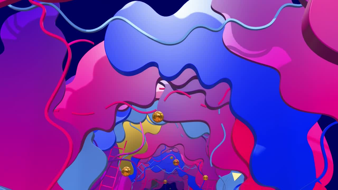 Stock Video Descending Platforms In The Form Of Colored Clouds Live Wallpaper For PC