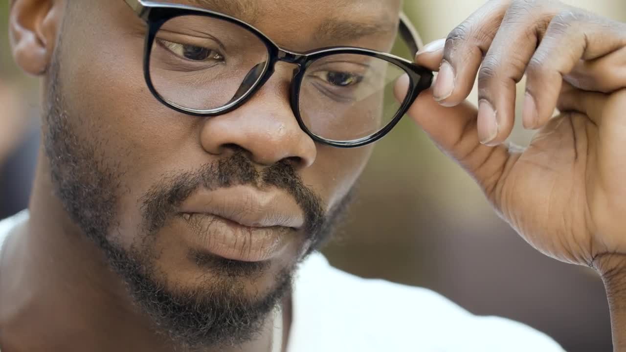 Stock Video Depressed Man Takes Off Glasses And Shakes Head Live Wallpaper For PC