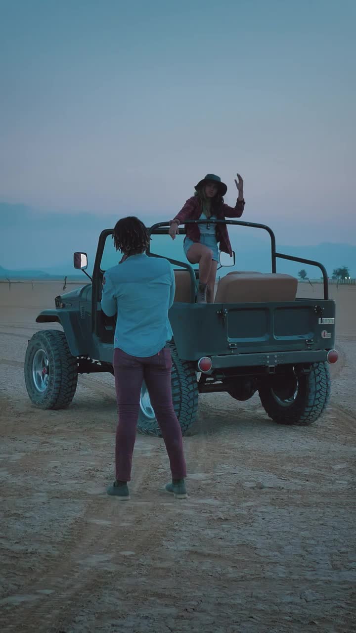 Stock Video Friends Having Fun During A Road Trip Stop Live Wallpaper For PC