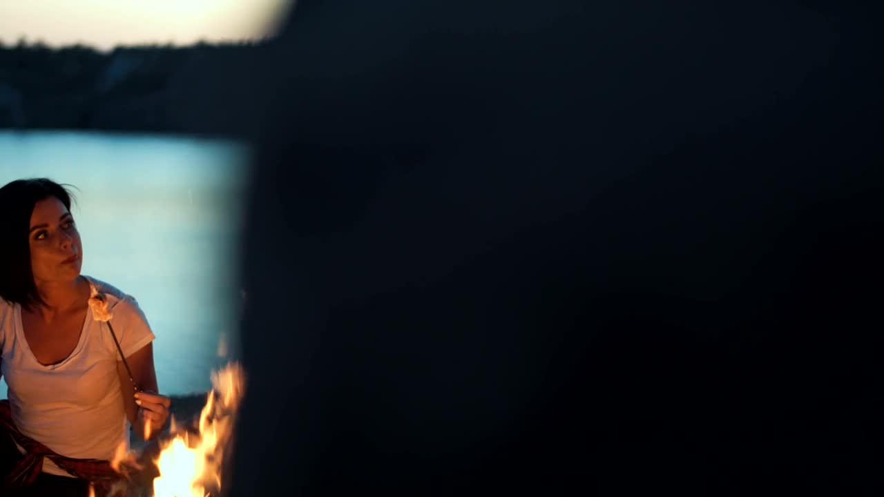 Stock Video Friends Having A Conversation In A Campfire Live Wallpaper For PC