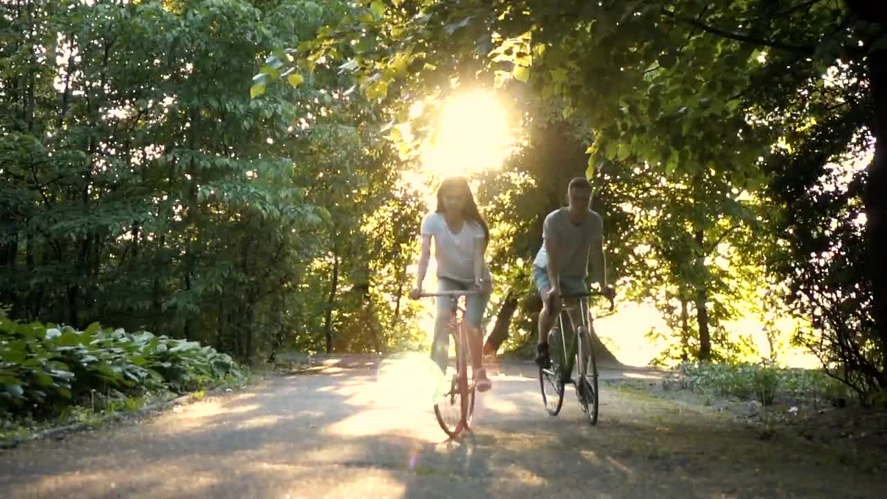 Stock Video Friends Enjoy Sunny Bike Ride In Park Live Wallpaper For PC