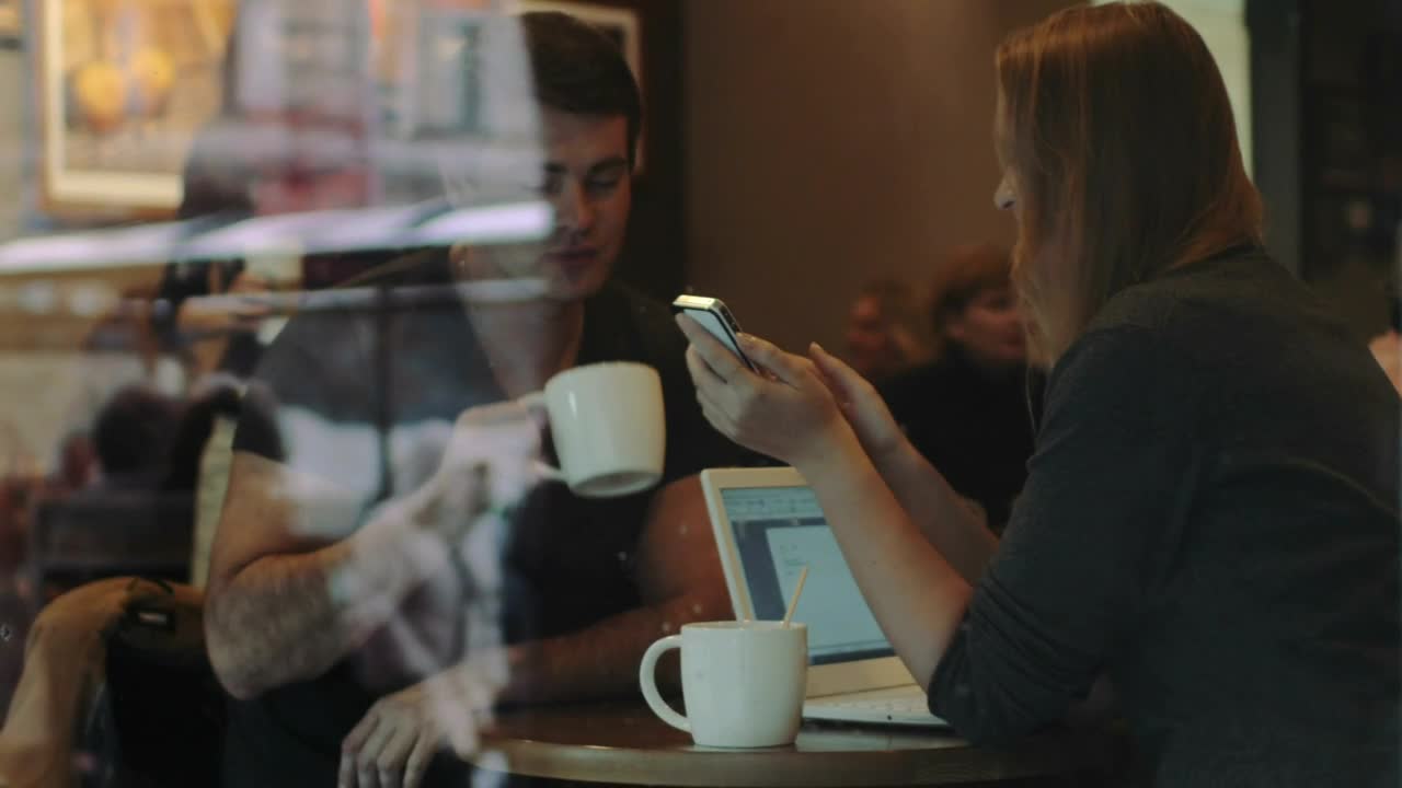 Stock Video Friends Chatting In A Town Coffee Shop Live Wallpaper For PC