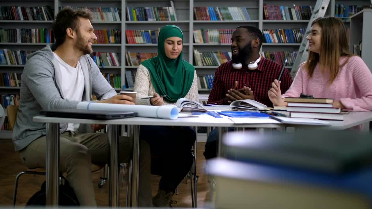 Stock Video Friends Chatting During Research Live Wallpaper For PC