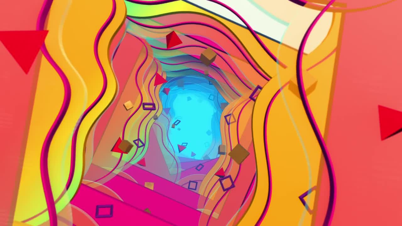 Stock Video Frames With Rotating Abstract Shapes Live Wallpaper For PC