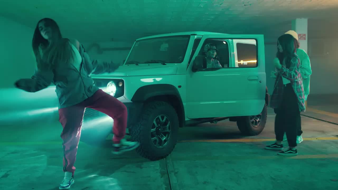 Stock Video Four Urban Dancers Dancing Hip Hop Live Wallpaper For PC