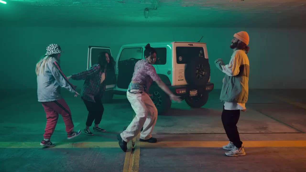 Stock Video Four Hip Hop Dancers Dancing Live Wallpaper For PC