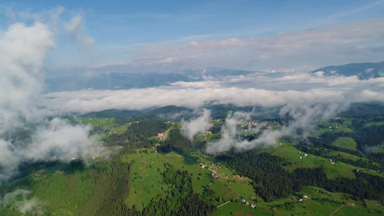 Stock Video Forests And Meadows Seen Above Clouds Level Live Wallpaper For PC