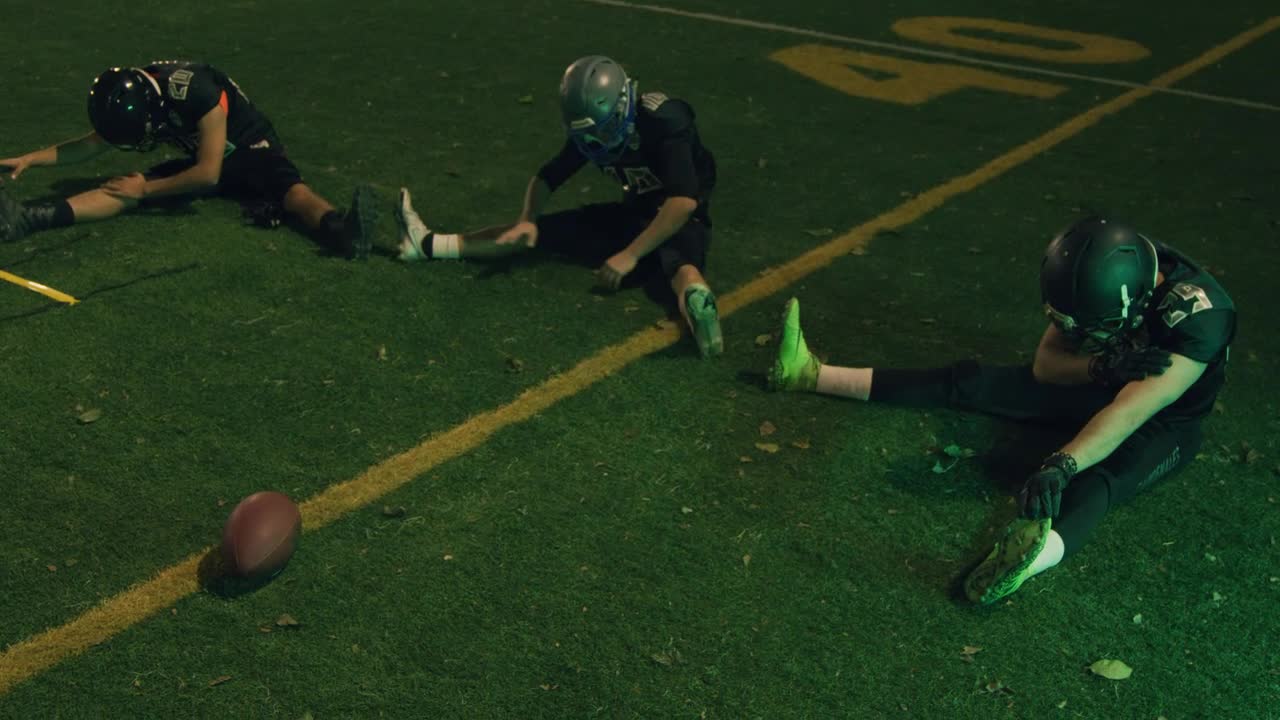 Stock Video Football Team Stretching In The Football Court Live Wallpaper For PC