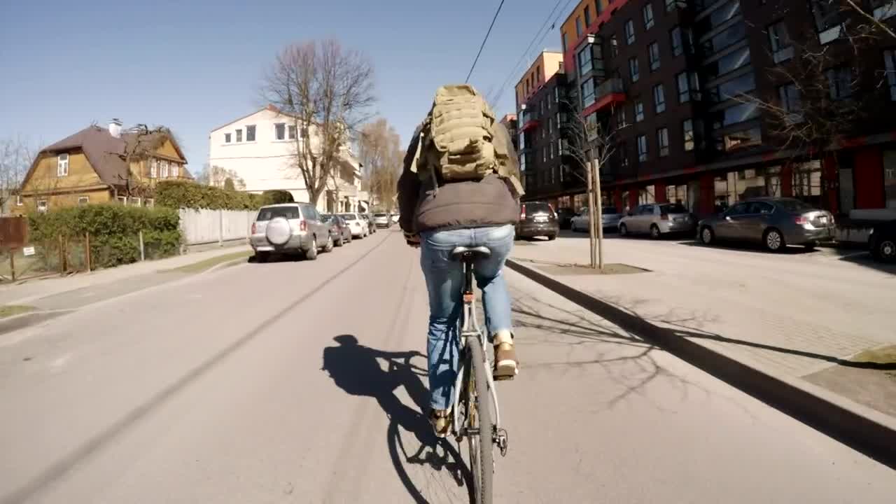 Stock Video Following A Bike Through The City Live Wallpaper For PC