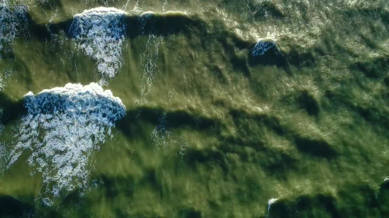 Stock Video Foamy Ocean Waves Crashing On A Sunny Beach Live Wallpaper For PC