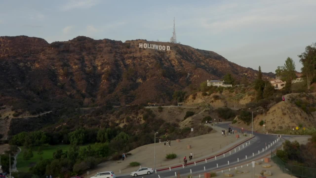 Stock Video Flying Towards The Hollywood Sign In California Live Wallpaper For PC