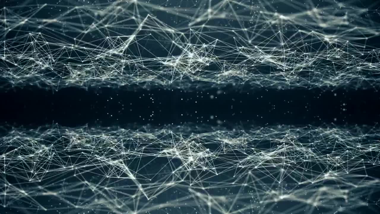 Stock Video Flying Through A Virtual Information Neural Network Live Wallpaper For PC