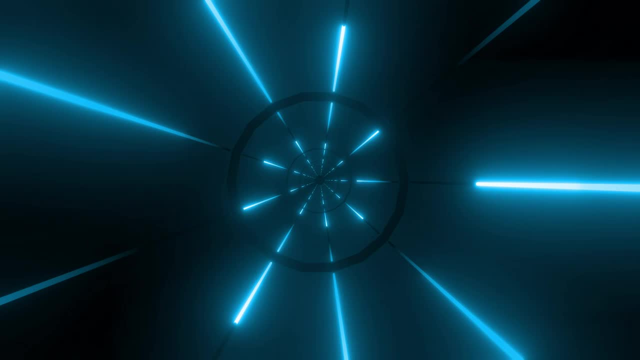 Stock Video Flying Through A Blue Futuristic Tunnel Live Wallpaper For PC