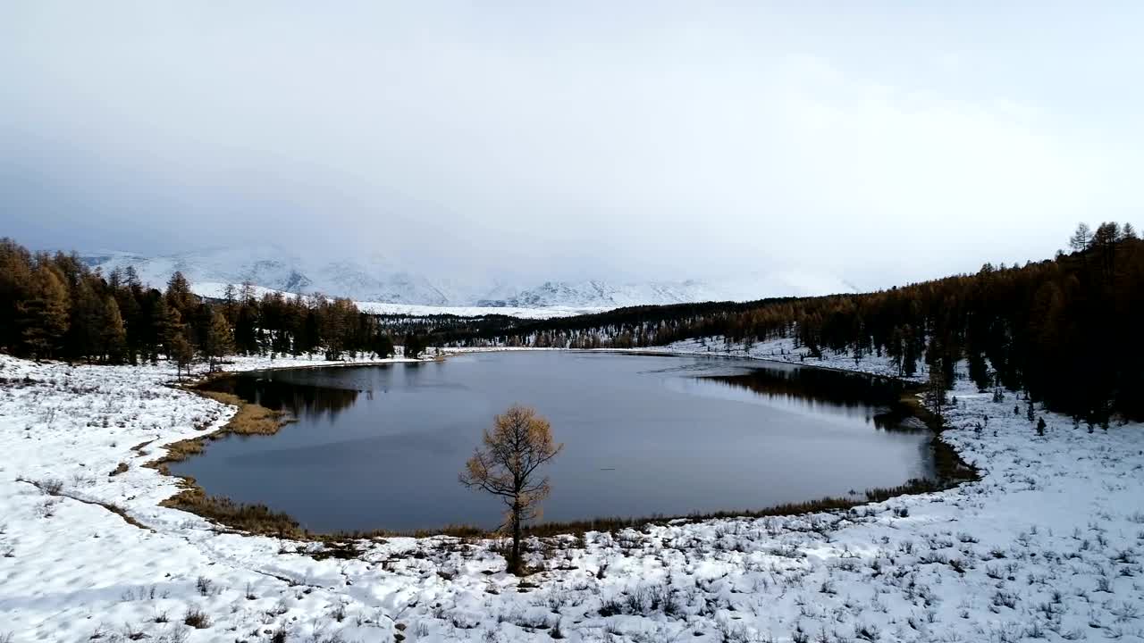 Stock Video Flying Over Winter Lake With Mount Everest In The Distance Live Wallpaper For PC